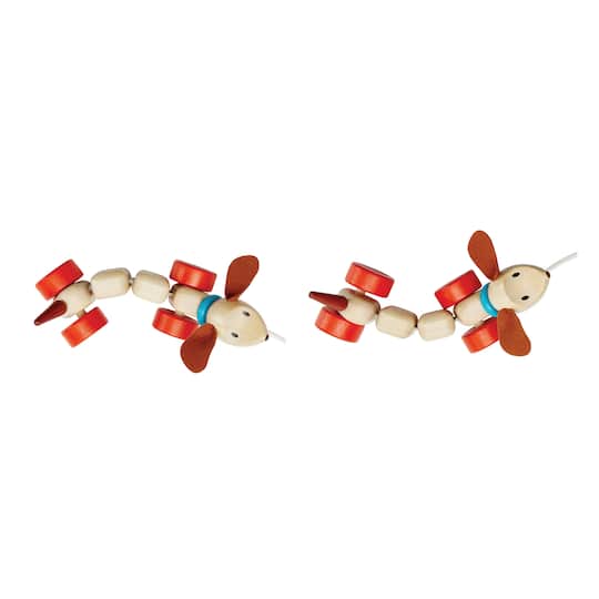 PlanToys Happy Puppy Wooden Pull Toy